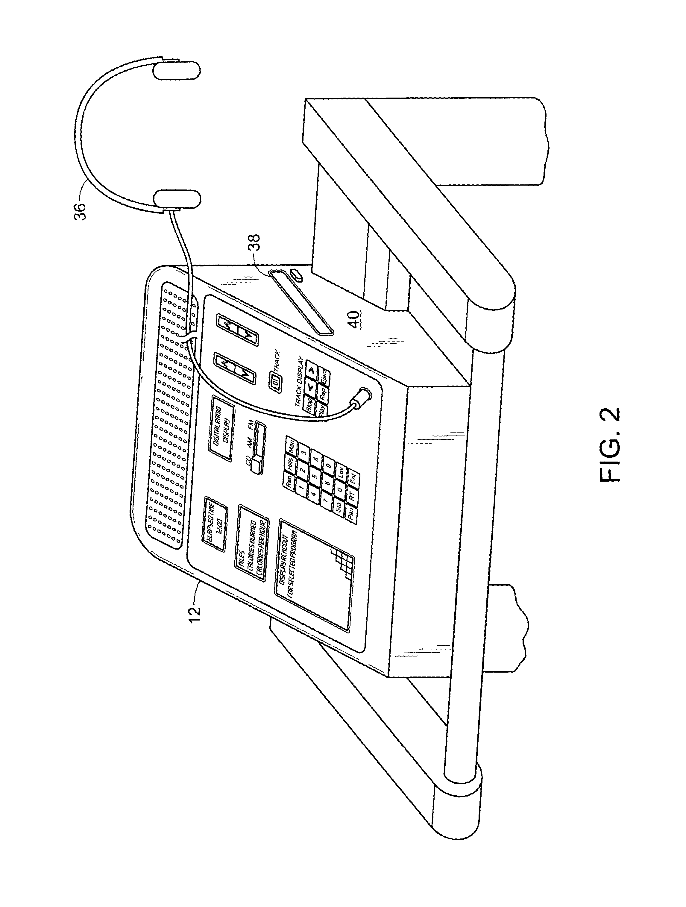 Control panel for use while exercising