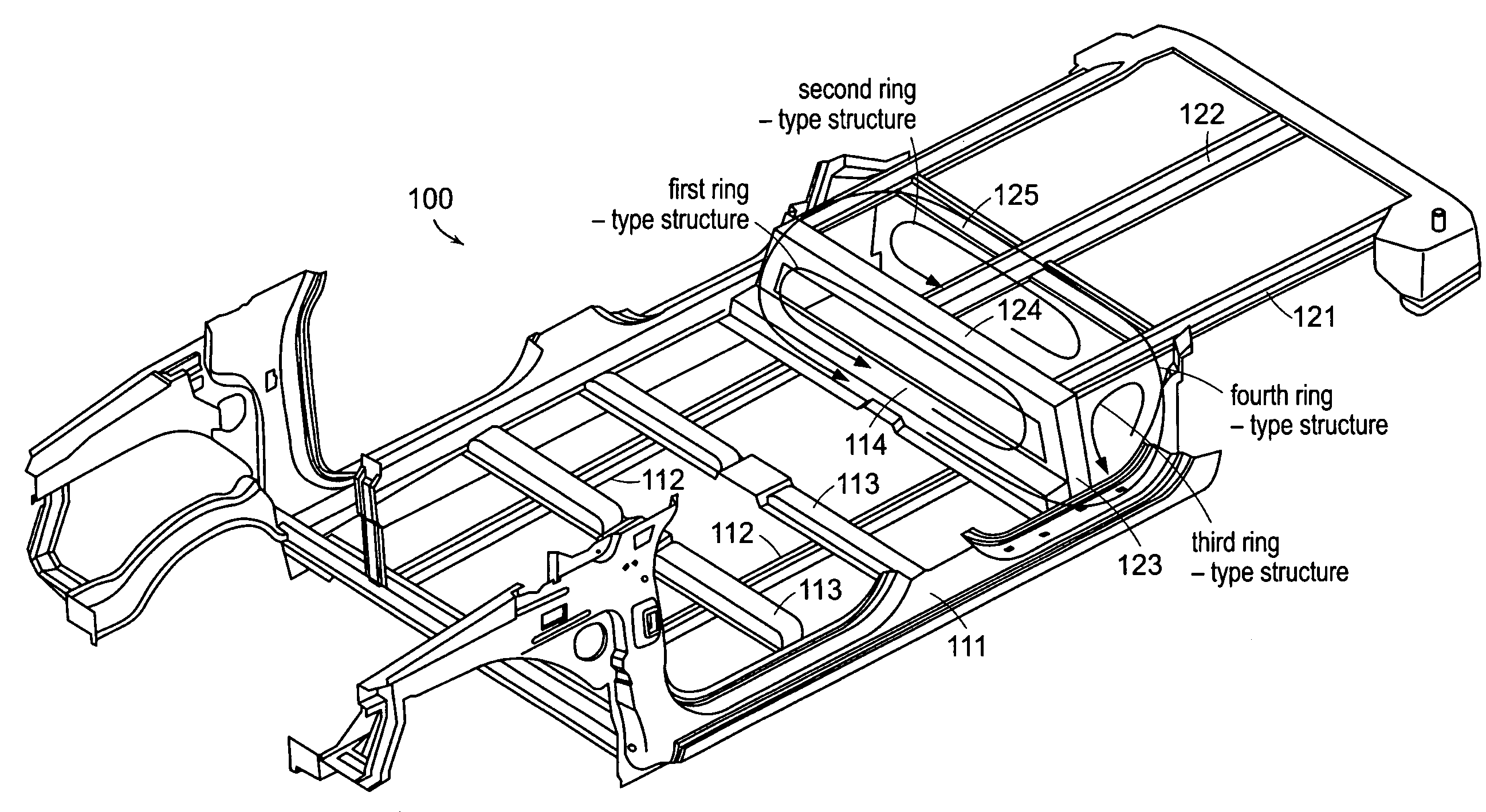 Upper body structure for fuel cell vehicle for reinforcing floor kick-up portion