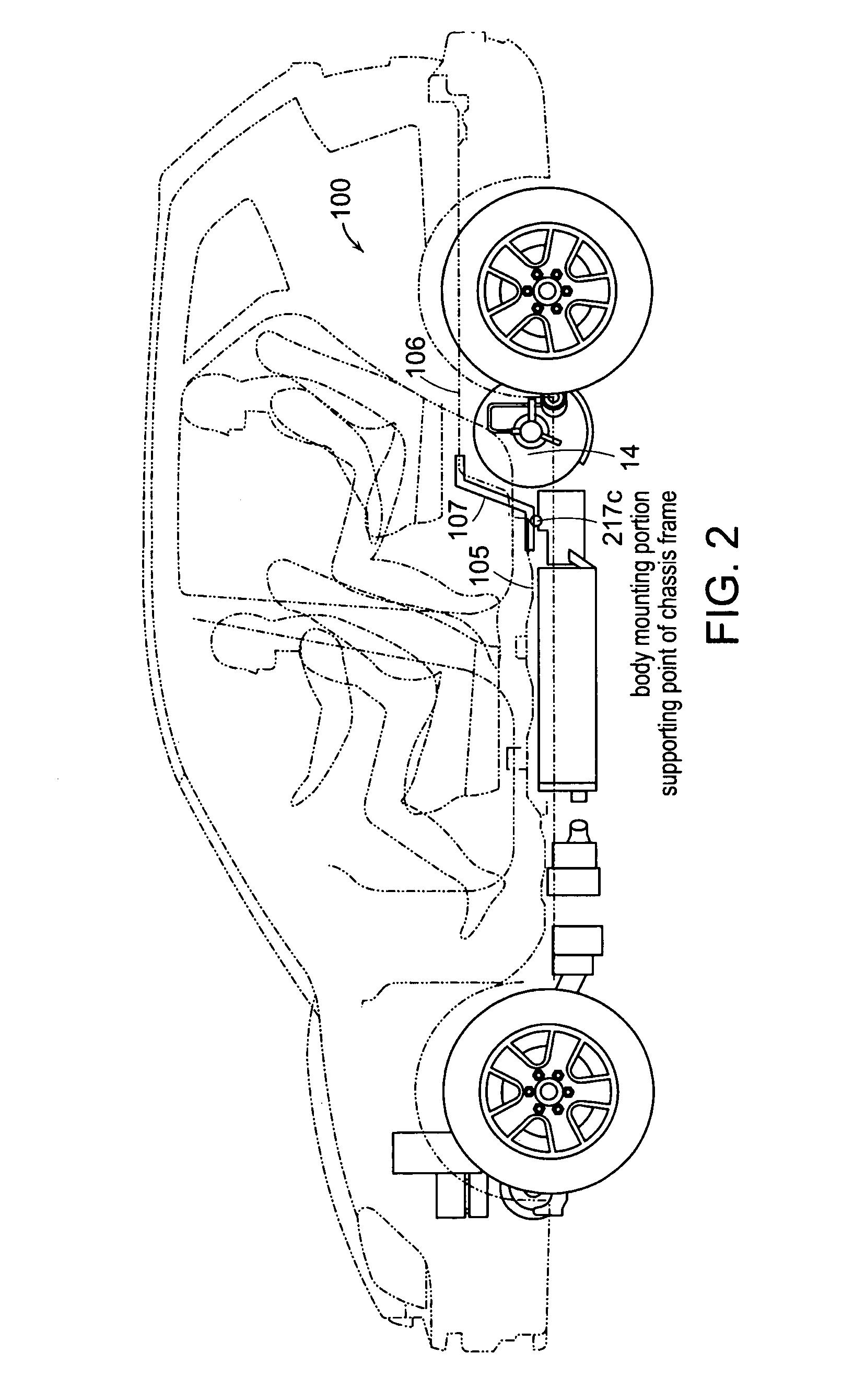 Upper body structure for fuel cell vehicle for reinforcing floor kick-up portion