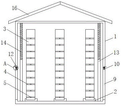 Seeding room capable of realizing natural ventilation and favorable lighting for vegetable cultivation