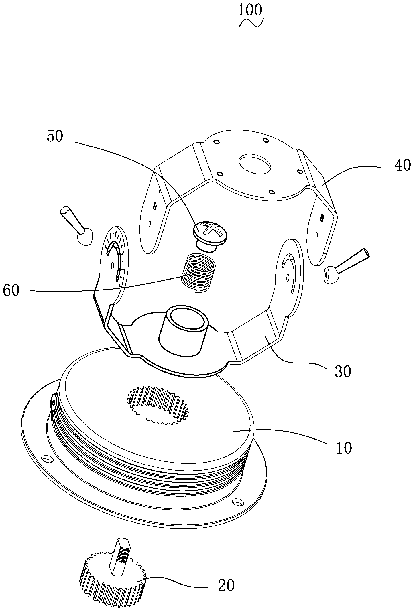 Lamp rotating mechanism and lamp