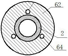 Segmented hole wall attaching type three-dimensional geostress measurement device