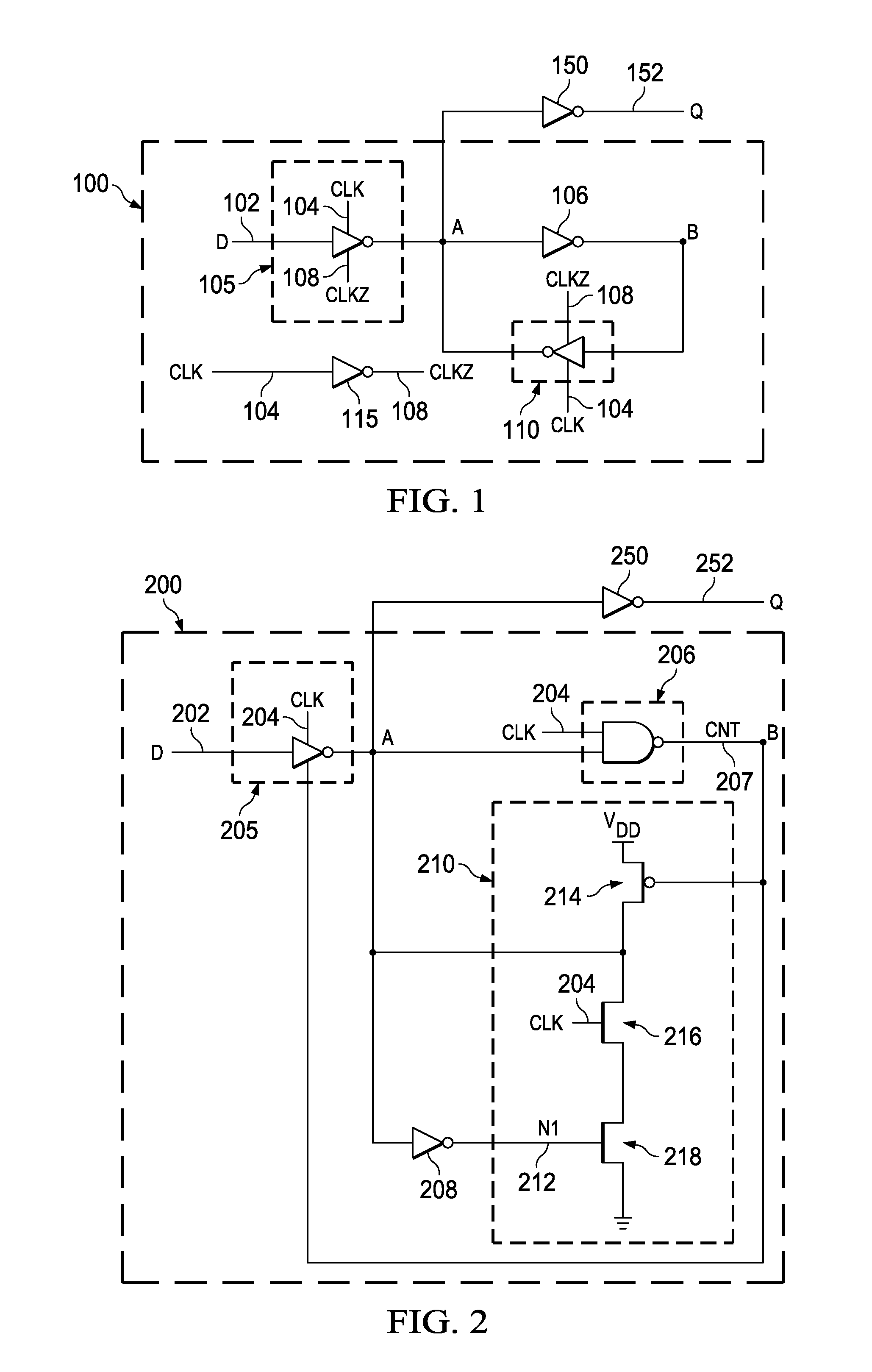 Integrated clock gating cell using a low area and a low power latch