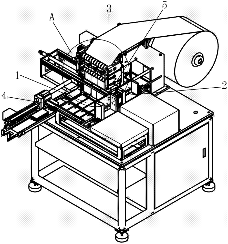 Polar plate dividing mechanism and automatic plate-wrapping assembly device for polar plate