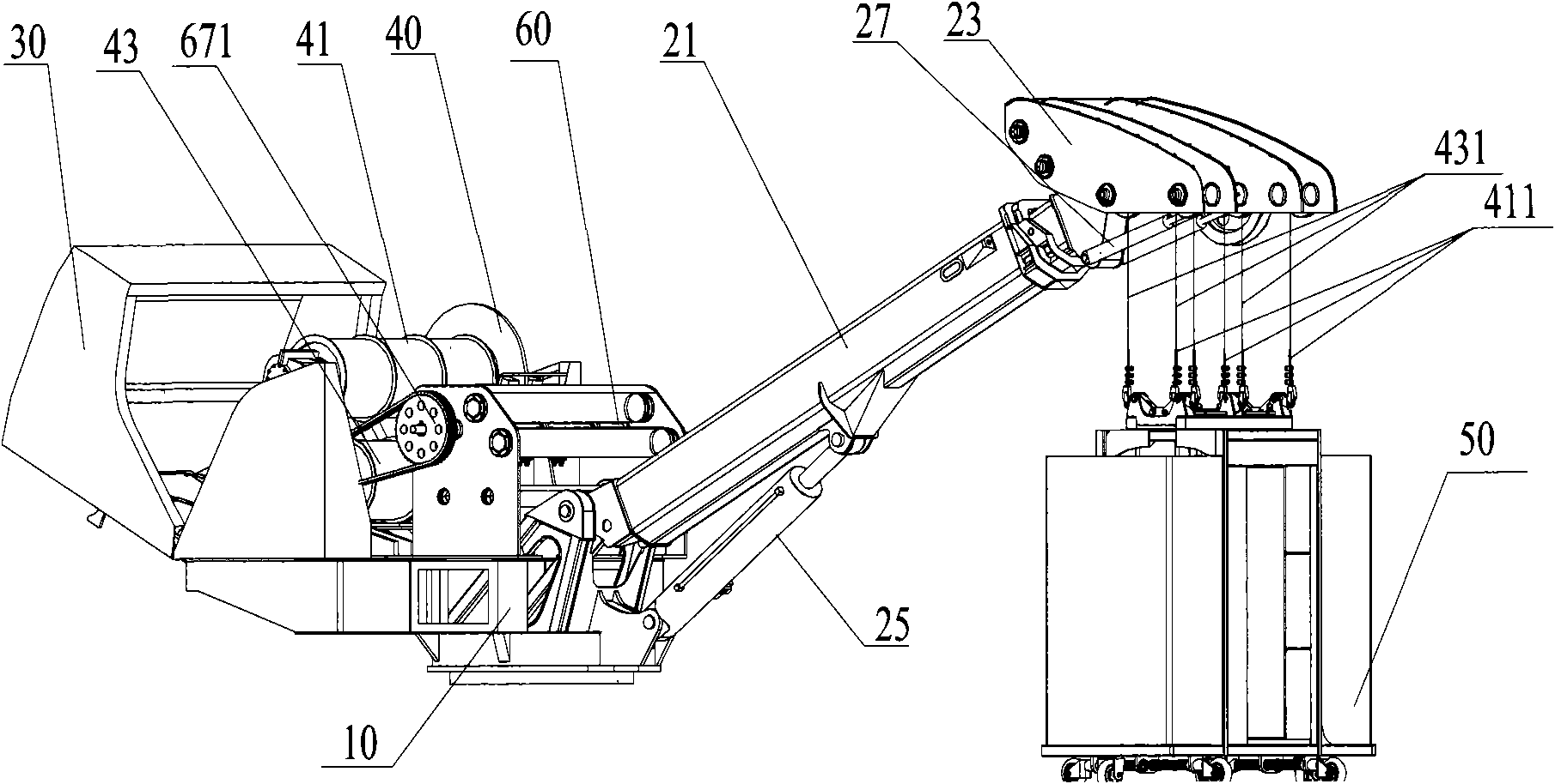 Movable manned elevator and elevator working mechanism thereof