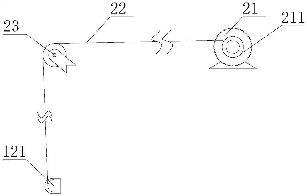 Discharging device for garbage transport vehicle