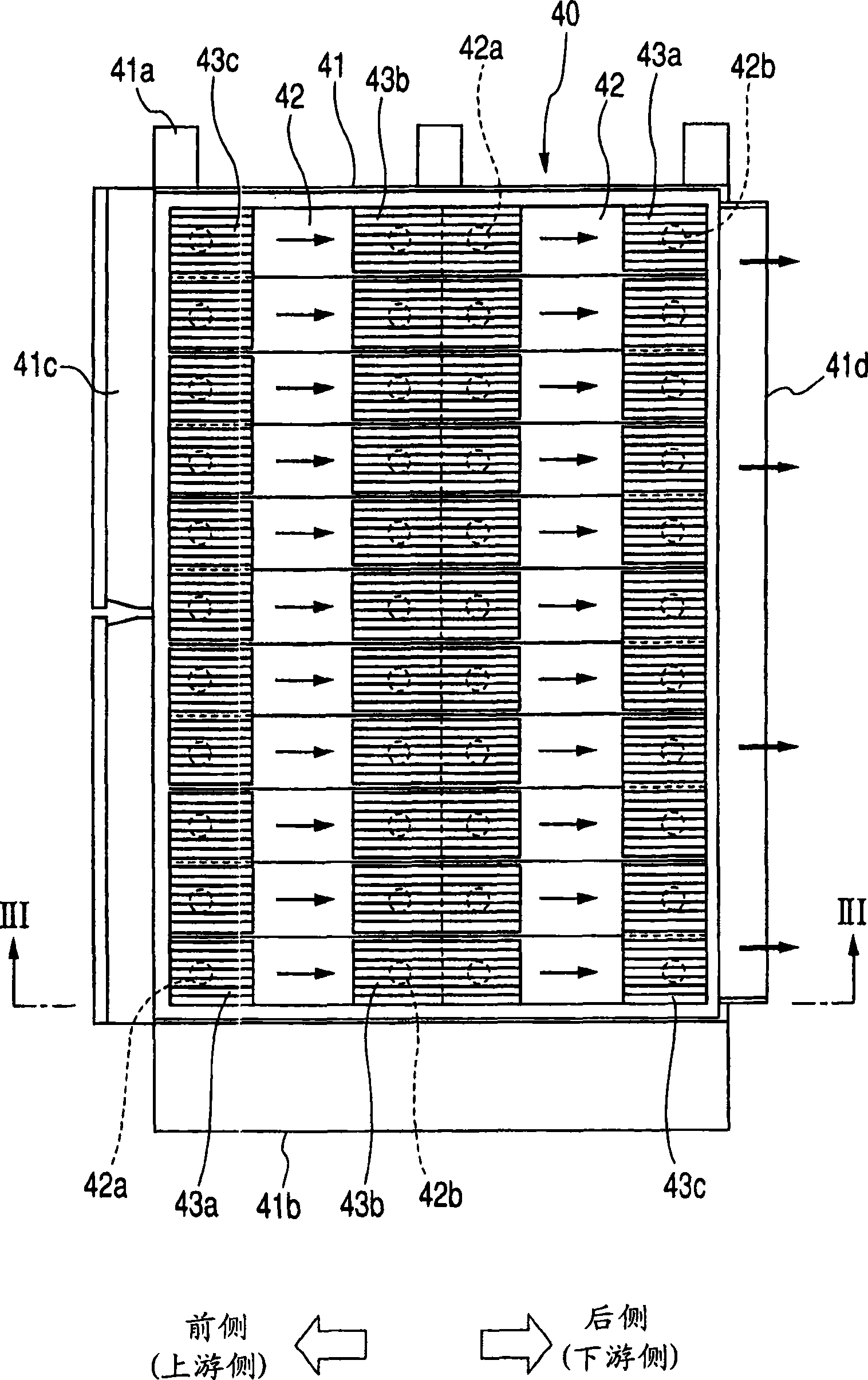 Temperature control device for on-board battery pack