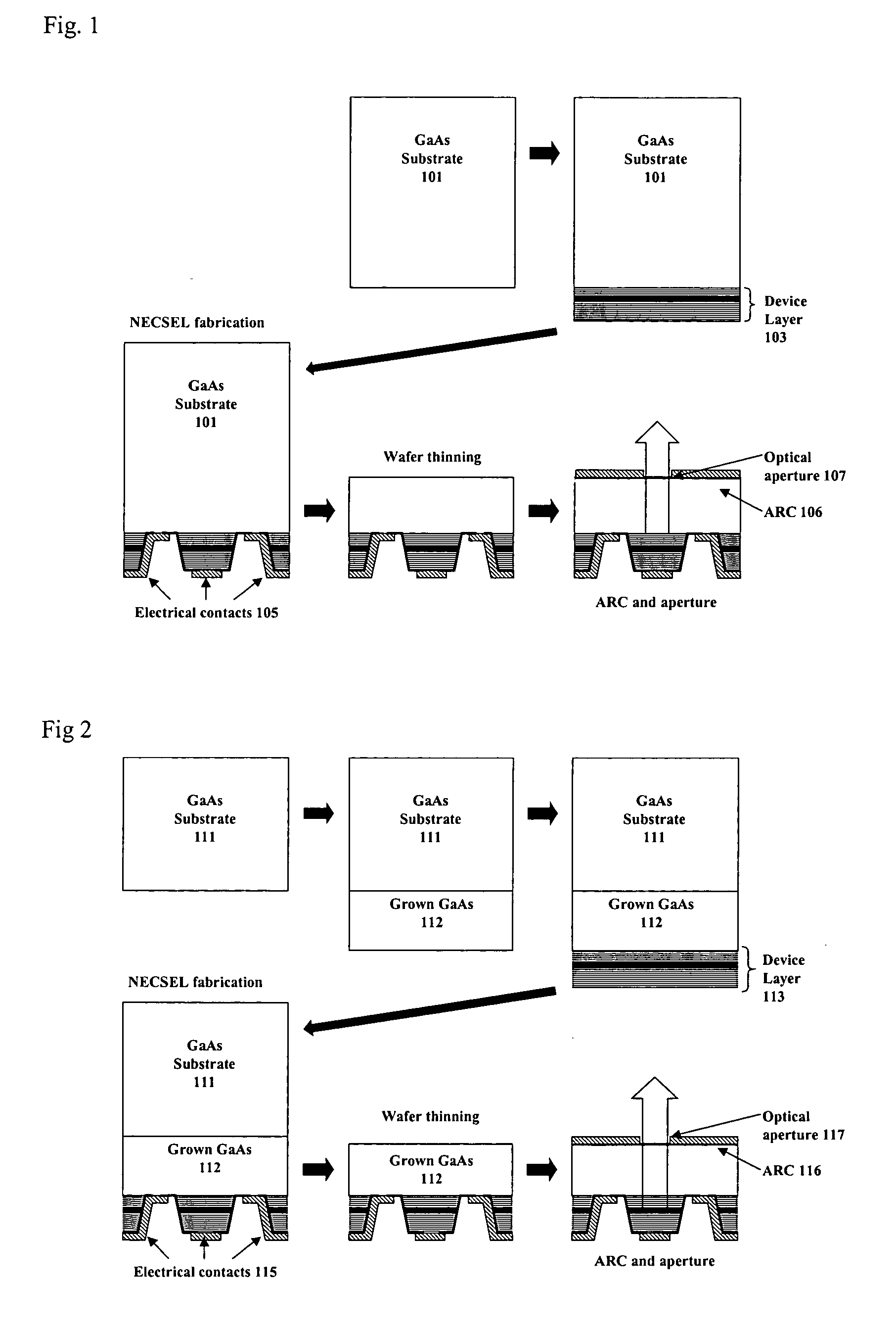 Method of fabrication of a support structure for a semiconductor device