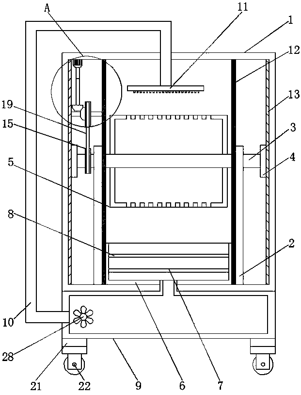 Medicinal material washing machine used for medical treatment