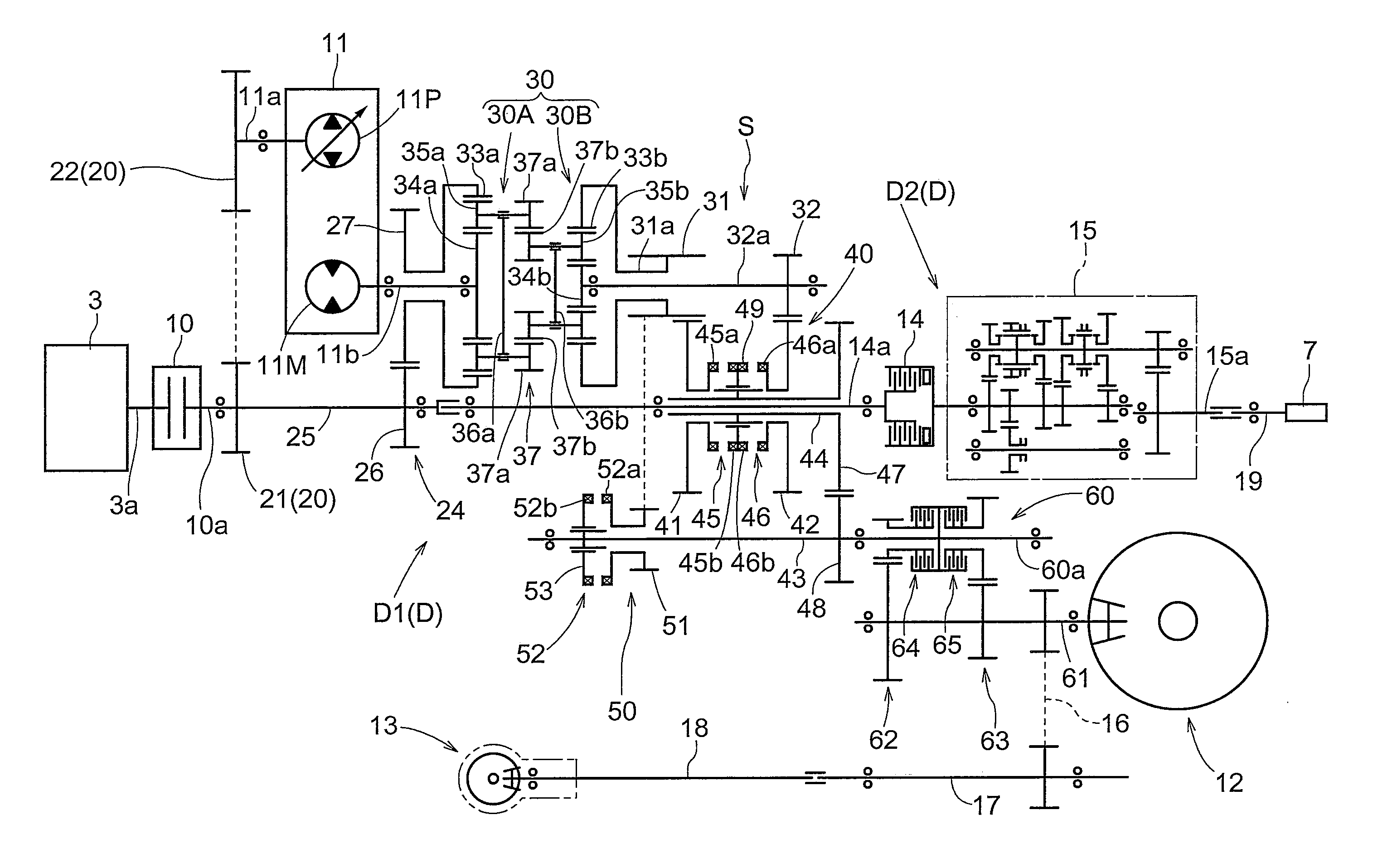 Transmission Apparatus for a Tractor