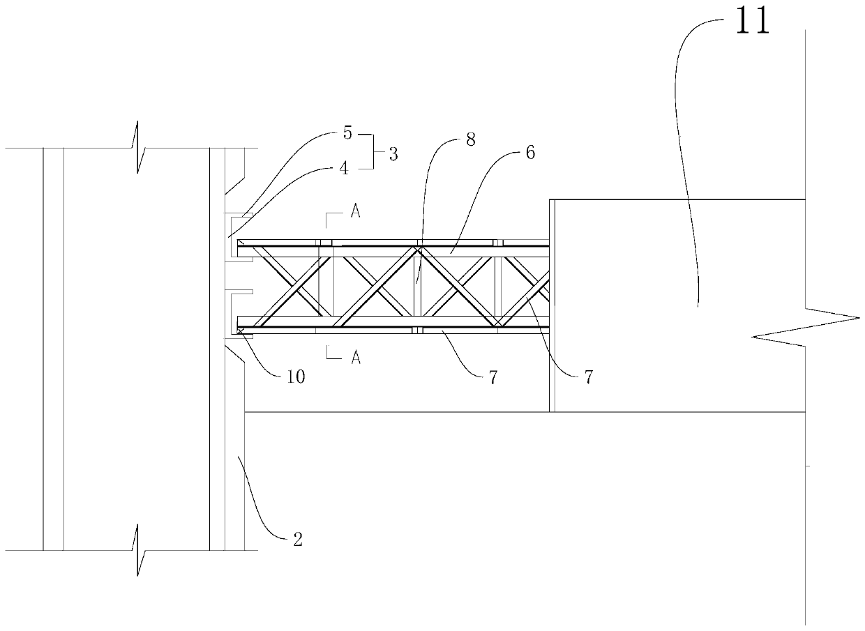 Movable support based on development of underground space above subway and construction method thereof