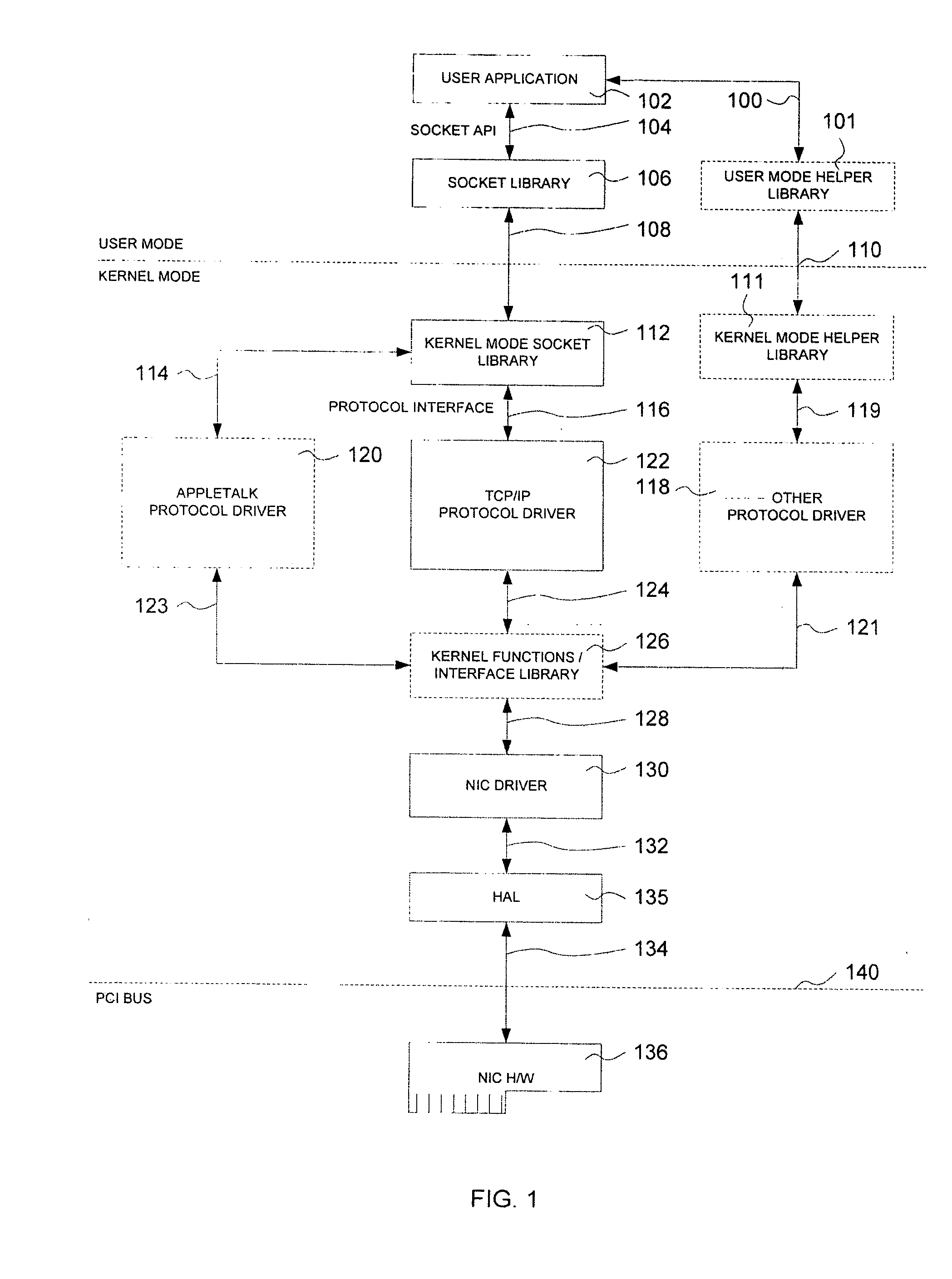 Methods and apparatus for offloading TCP/IP processing using a protocol driver interface filter driver