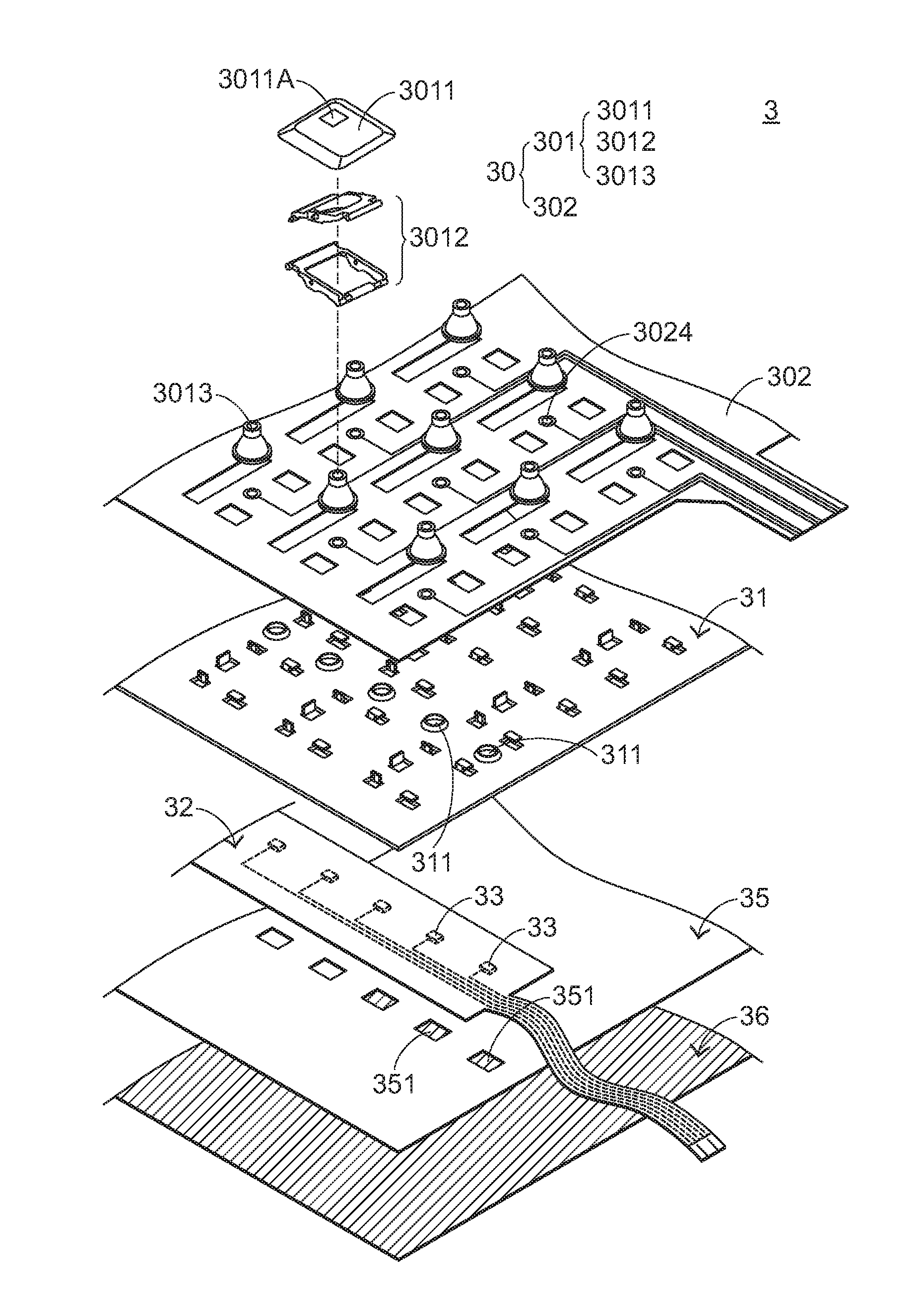 Luminous keyboard device