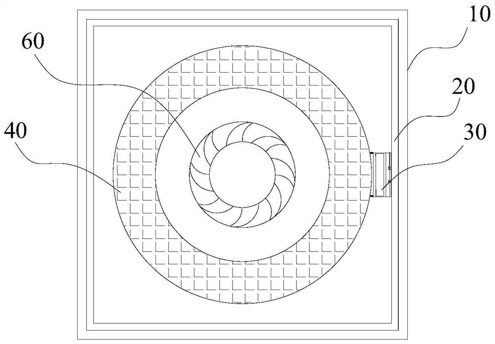 A rotary scanning drum air cleaner