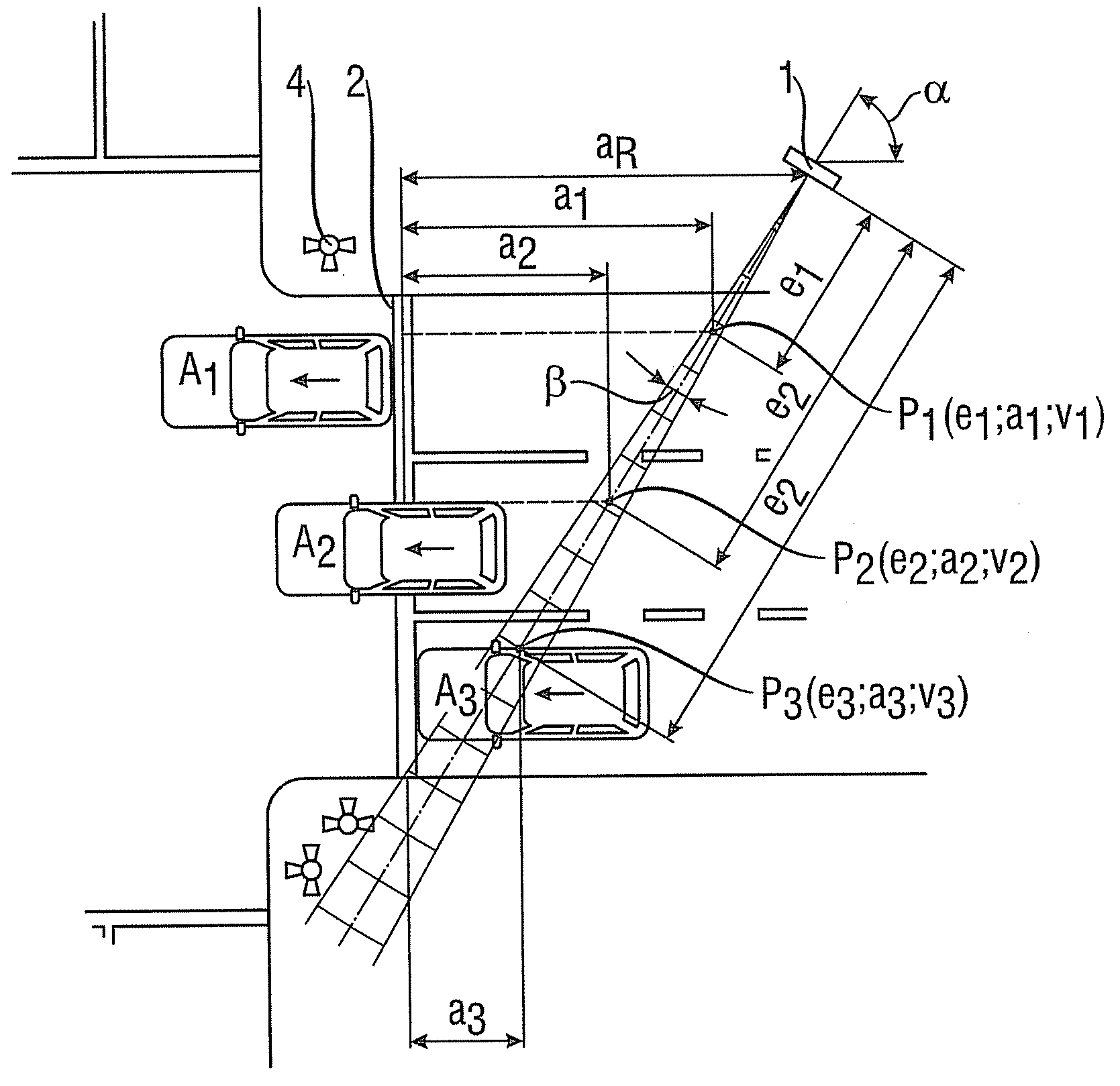 Method for detecting and documenting traffic violations at a traffic light