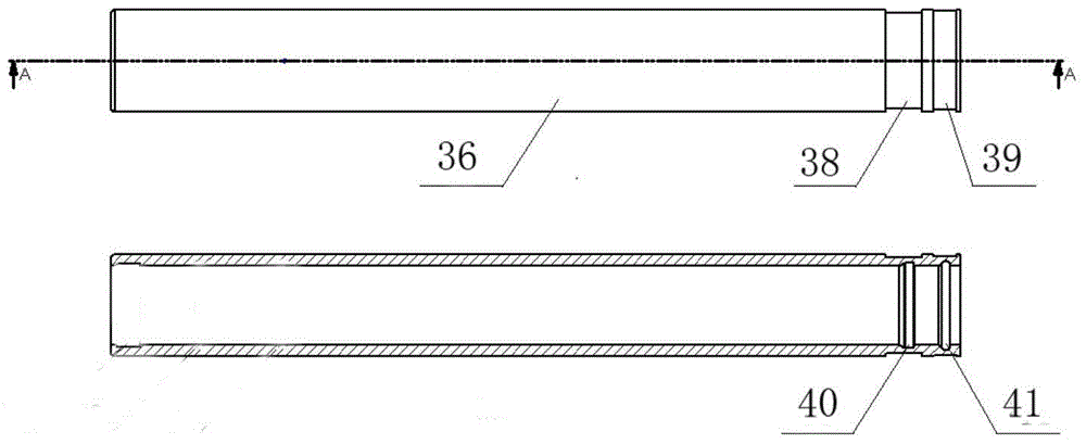 Three-segmented telescopic self-locking spontoon