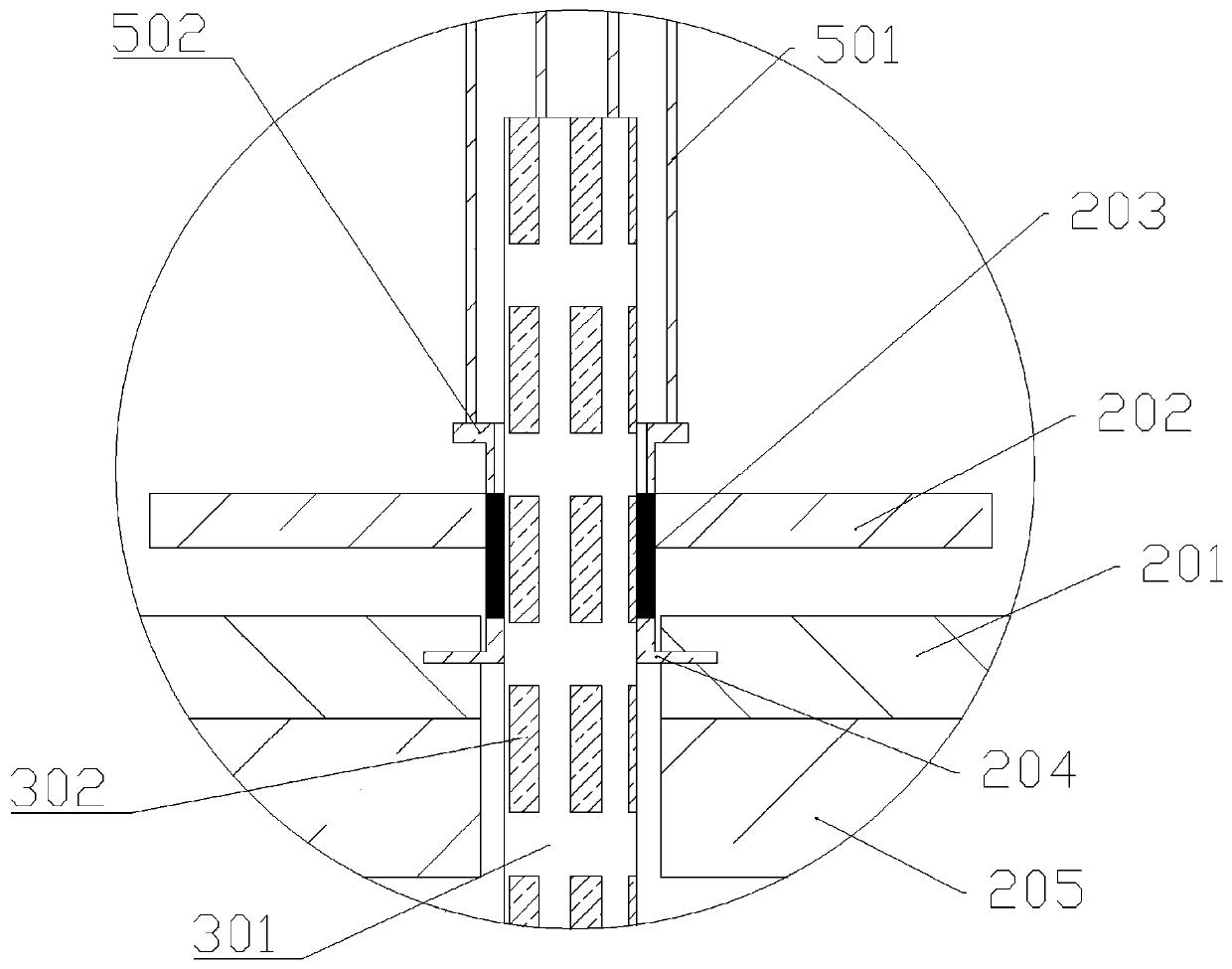 Slurry mixing and stirring device