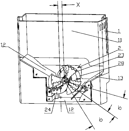 Refrigerator ice-storage box assembly and refrigerator therewith