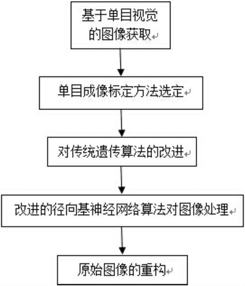 Monocular vision-based ternary image calibration method