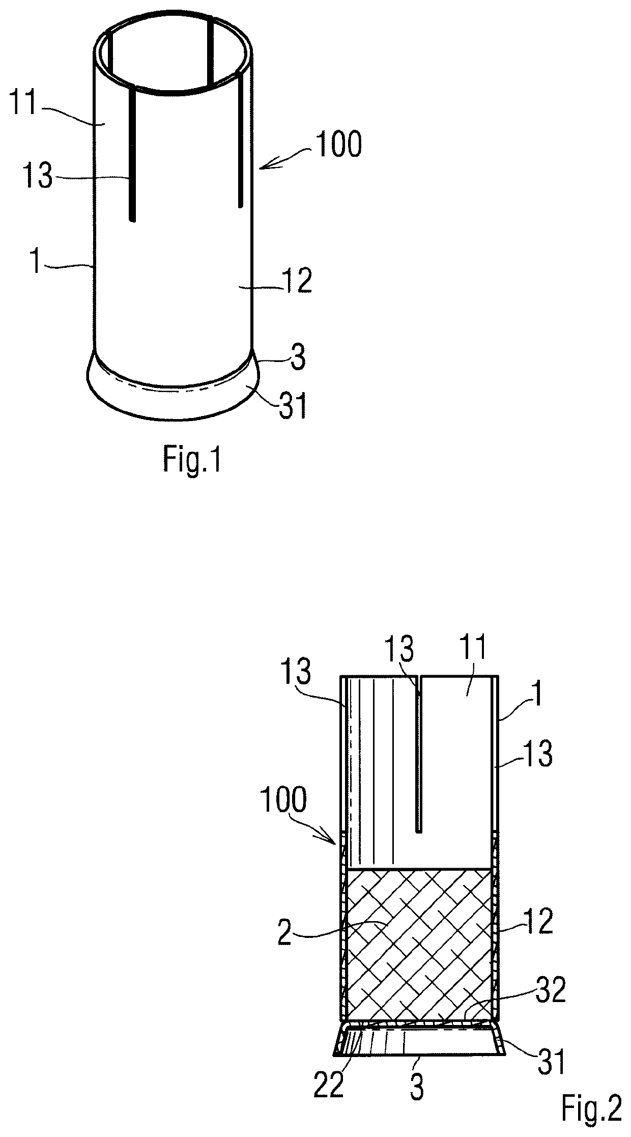 Biodegradable wadding cup for a shotgun cartridge