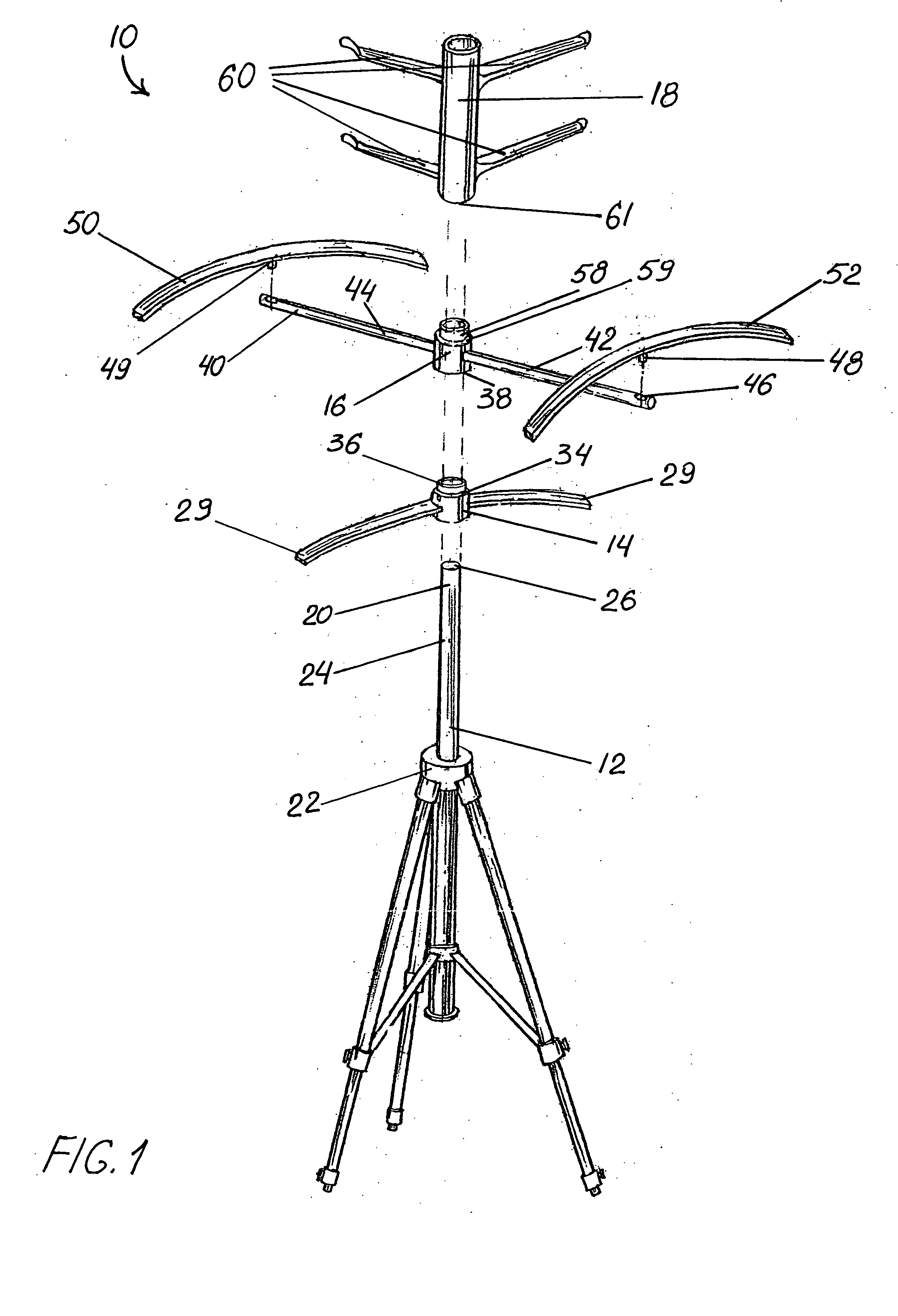 Apparatus for drying scuba diving gear