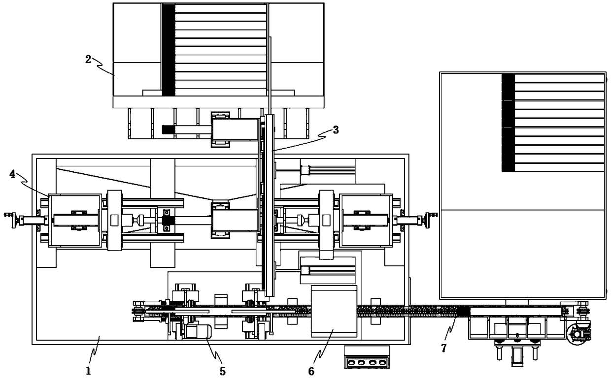 Drilling, grinding and spraying all-in-one machine for transmission shaft machining