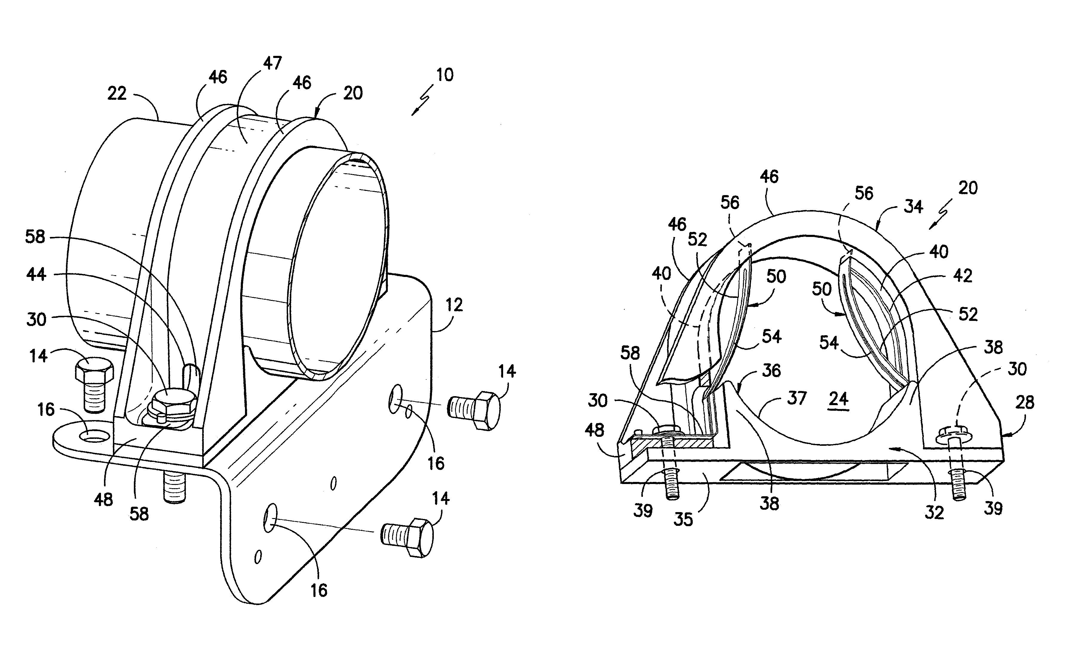 Saddle clamp having electrical bonding character