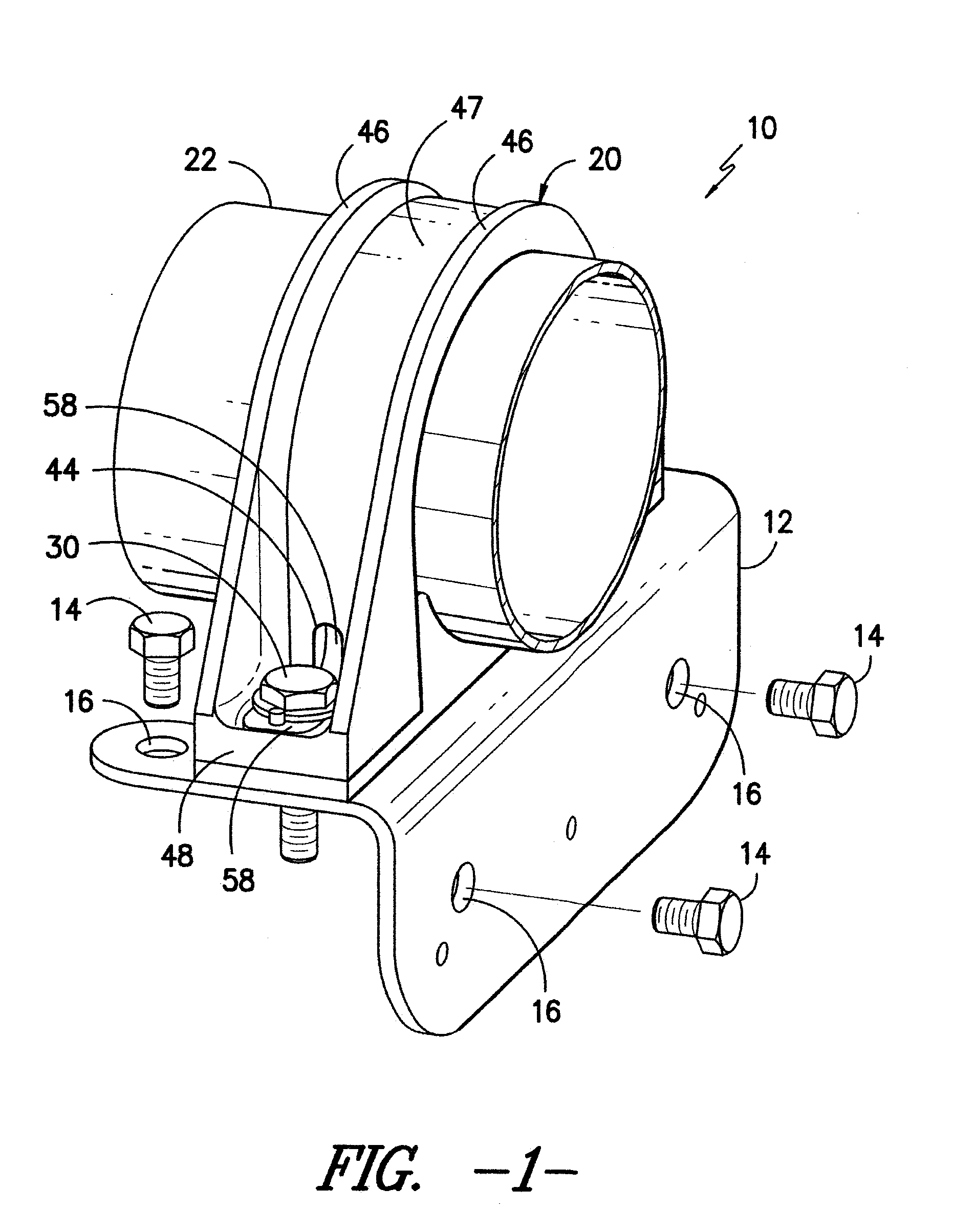 Saddle clamp having electrical bonding character