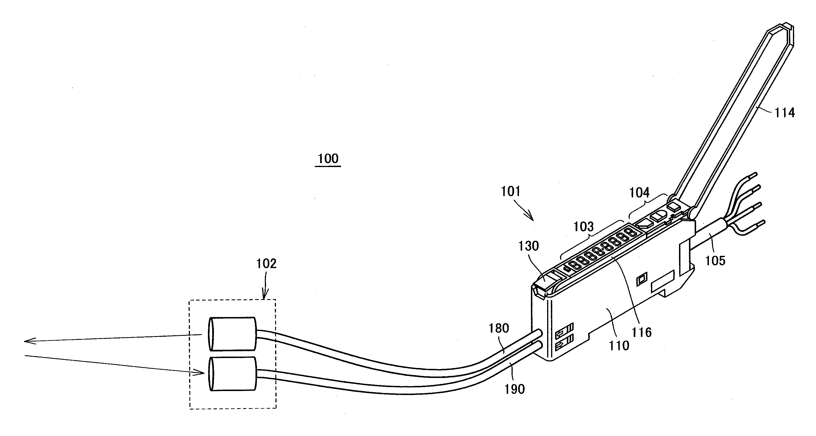 Light projector and sensor