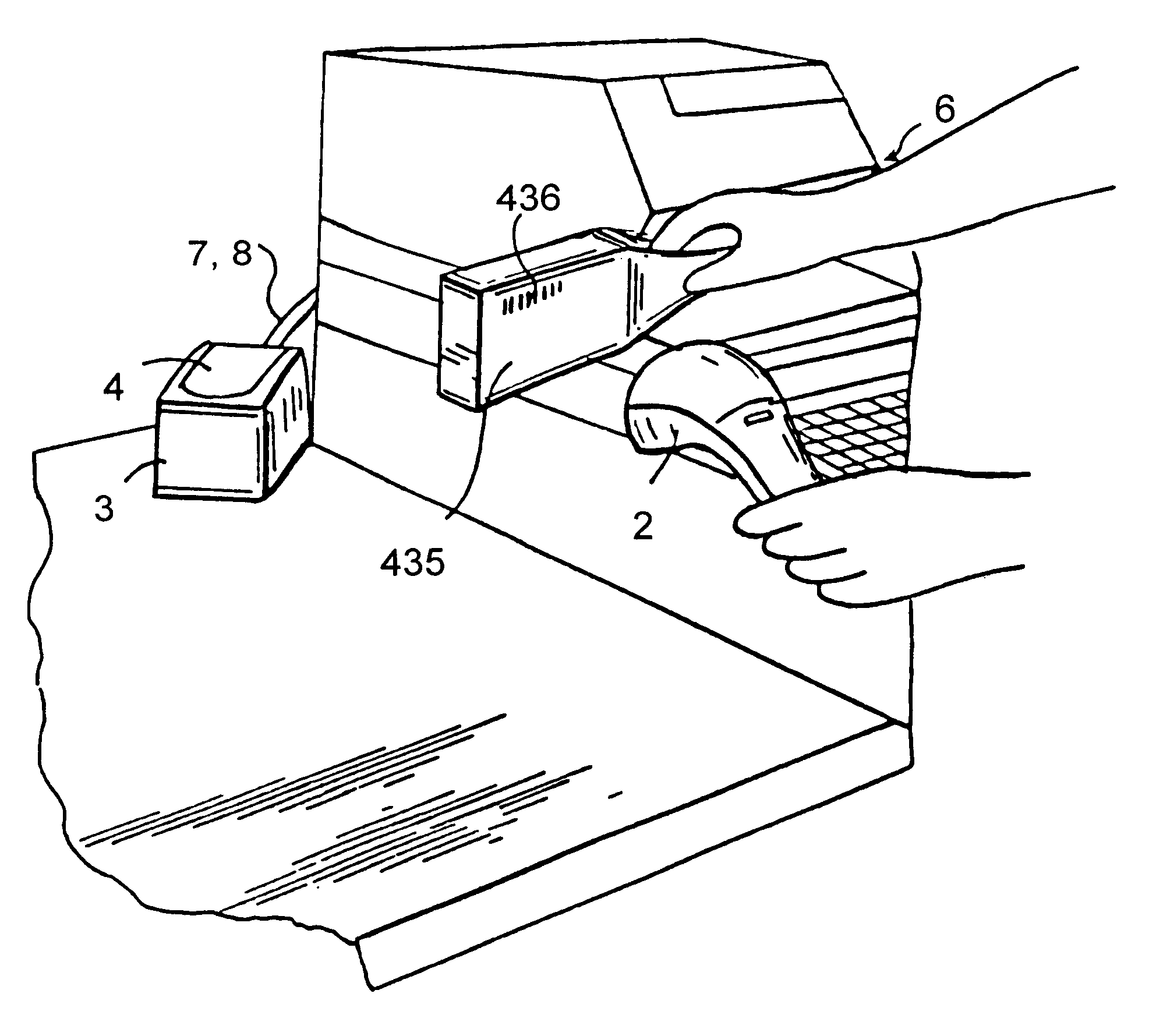 Automatic hand-supportable laser projection scanner for omni-directional reading of bar code symbols within a narrowly confined scanning volume