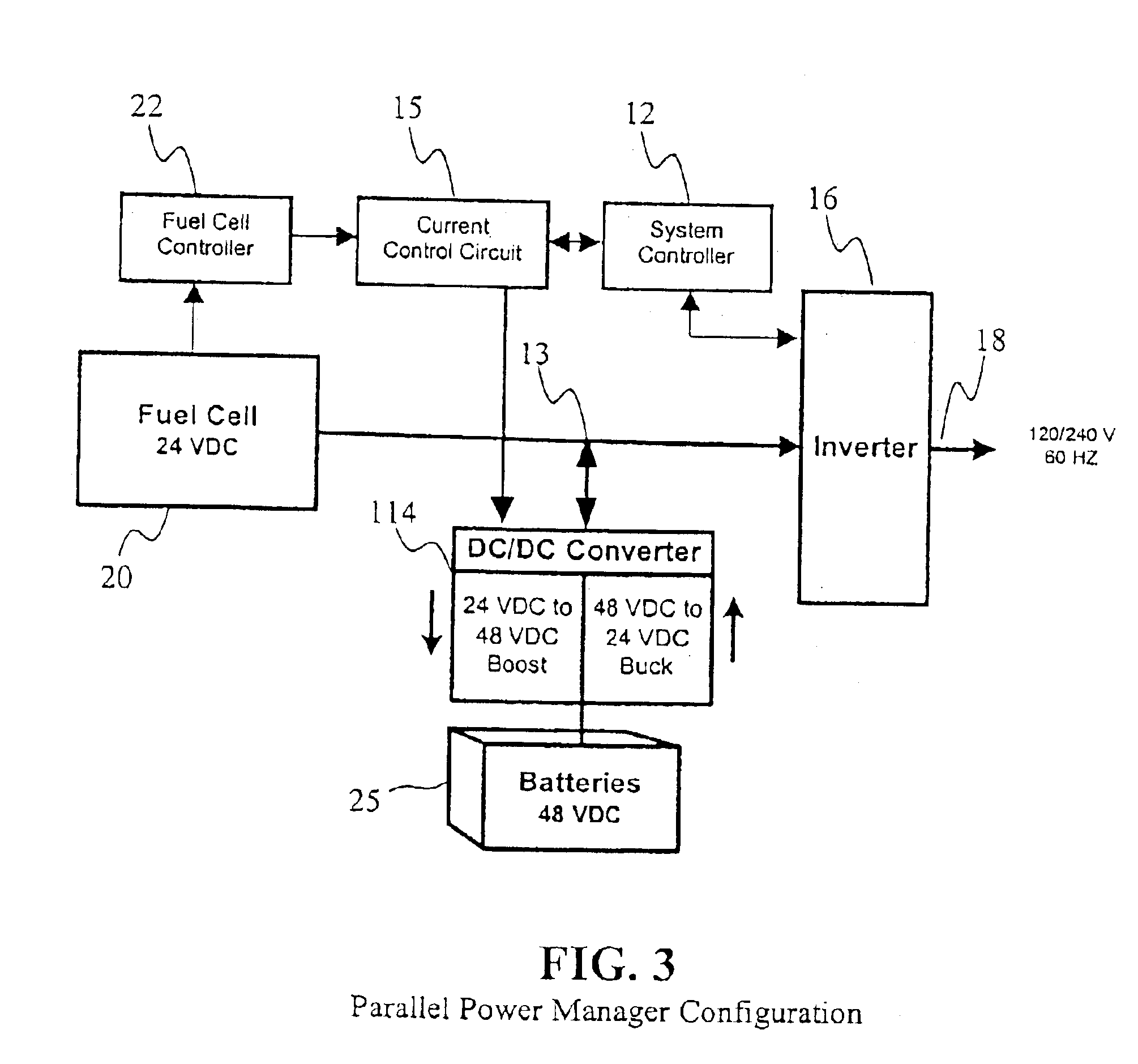 DC to DC converter and power management system