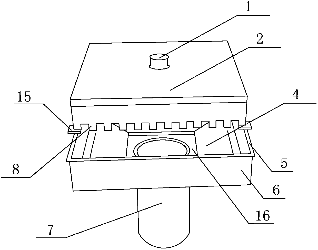 Hidden floor drain for bathroom in hotel and dwelling house