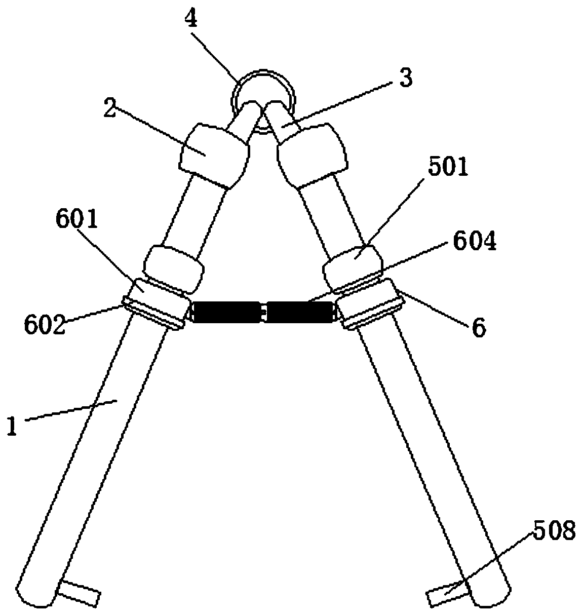 An anti-scalding bowl clamping device that can be clamped in a narrow space and can be controlled from the side