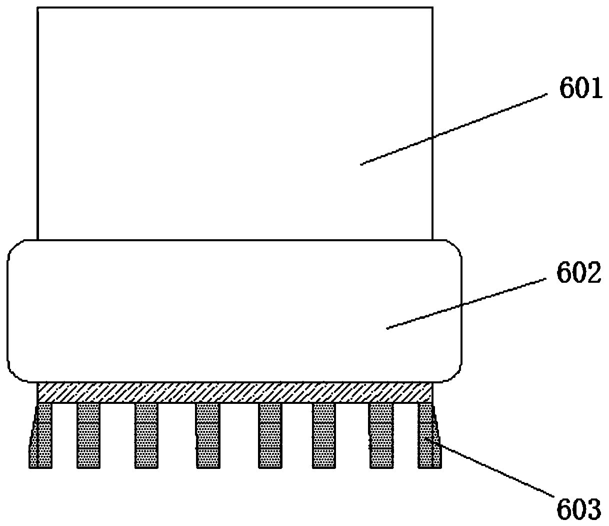 An anti-scalding bowl clamping device that can be clamped in a narrow space and can be controlled from the side