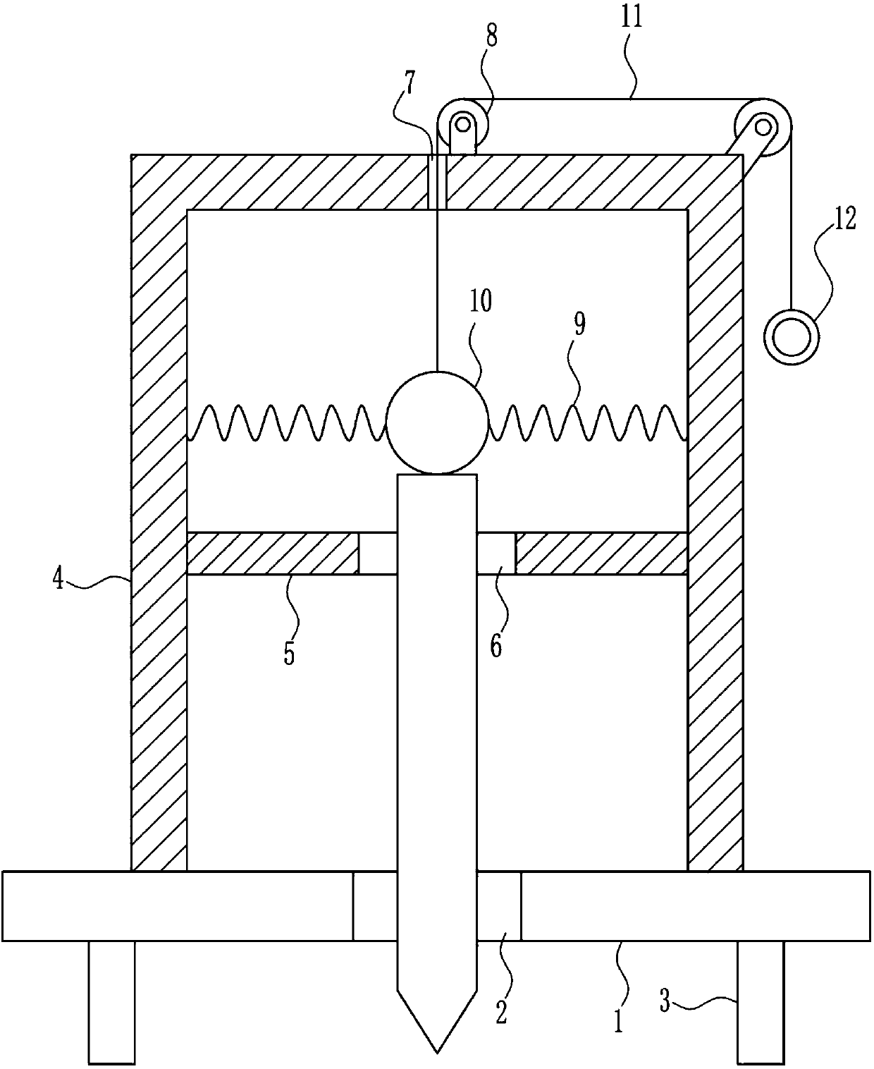 Material guard bar piling equipment used for building construction