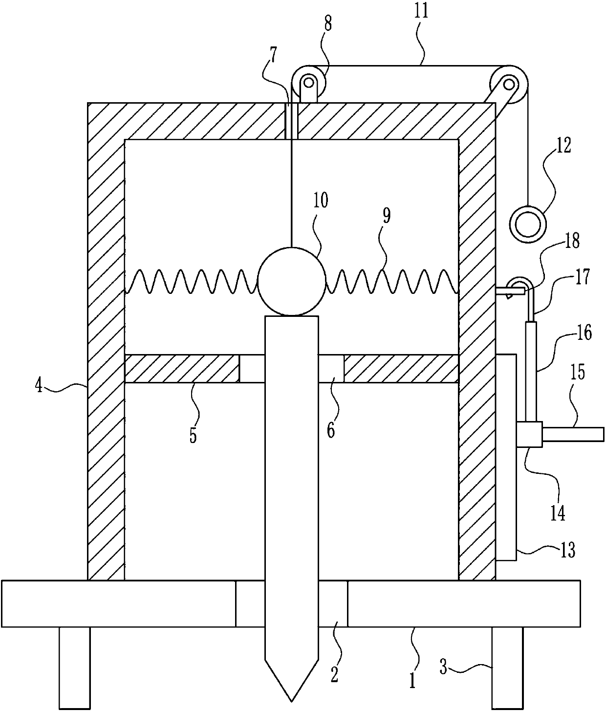 Material guard bar piling equipment used for building construction