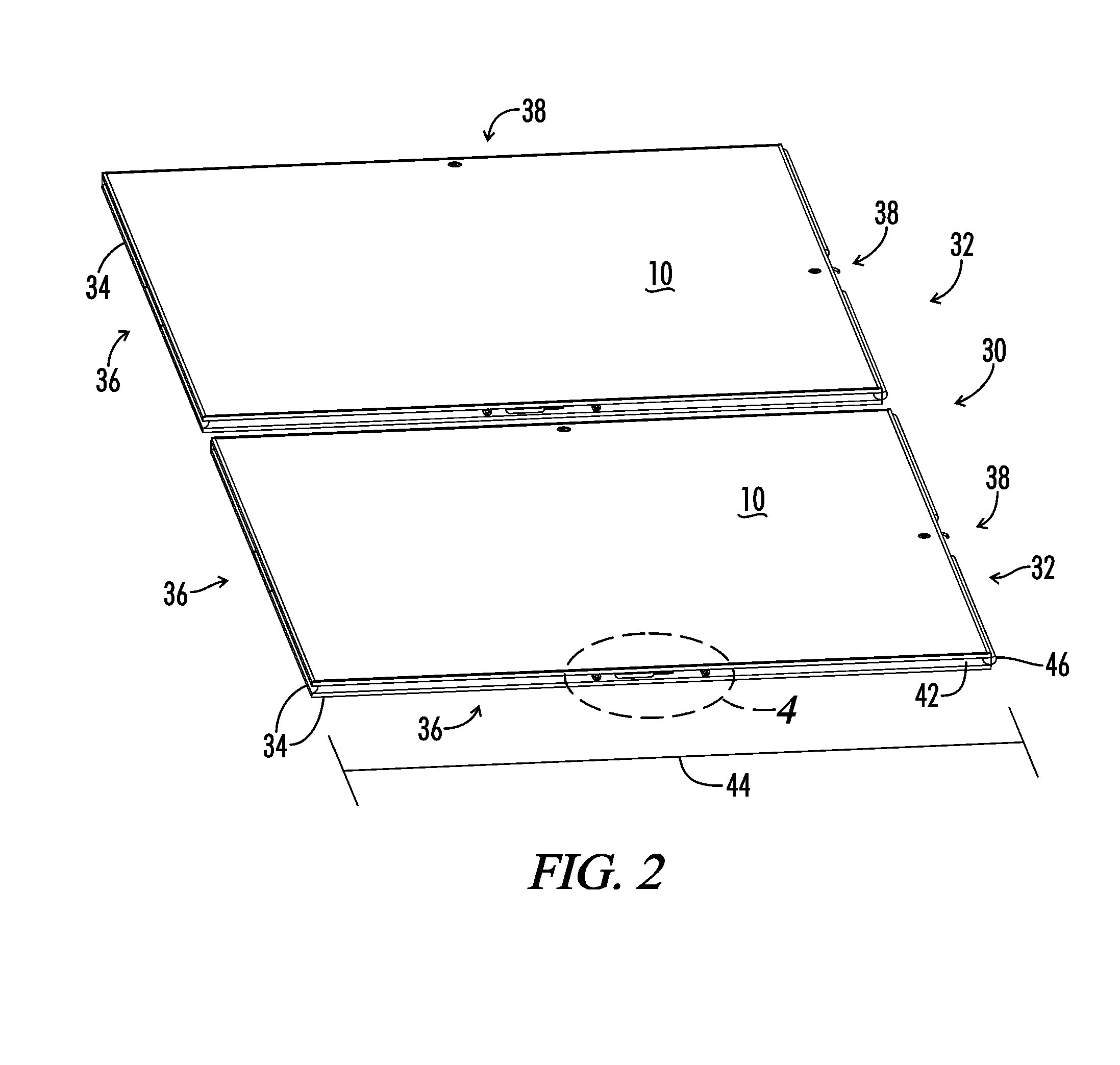 Portable panel construction and method for making the same