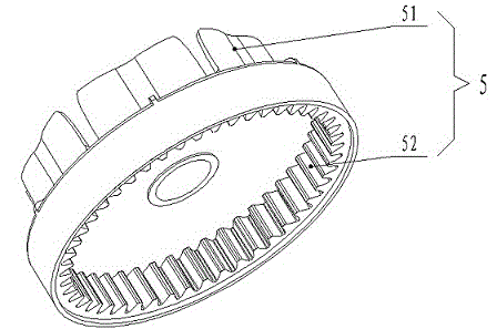 Modularized differential transmission device of rotating mop