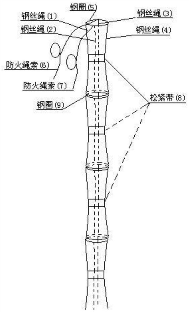 Cloth bag type high-rise escape device