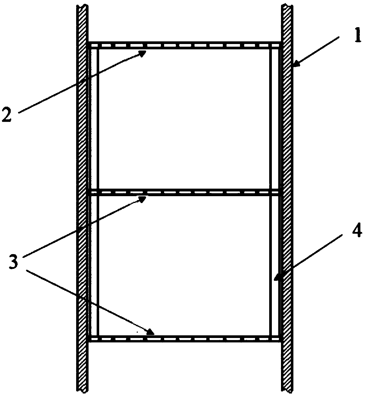 A filling device in the sorting section of a flotation column