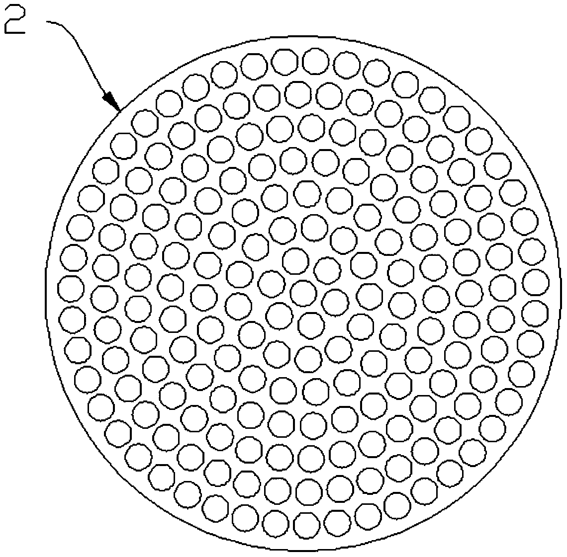 A filling device in the sorting section of a flotation column