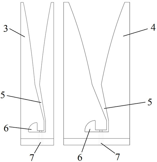 Ultra-wideband phased array feed source with gradually changing period