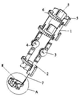 Driven type lower limb motion force assisting exoskeleton device