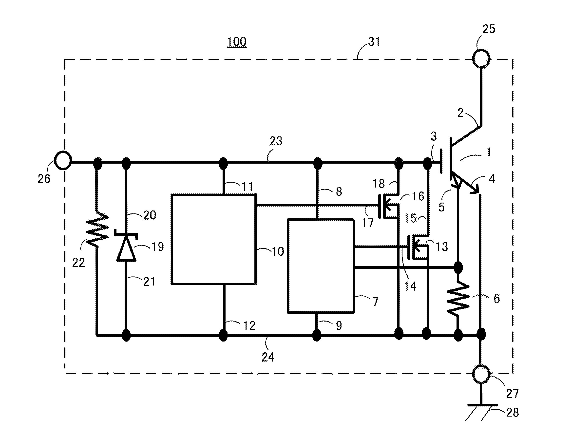 Single chip igniter and internal combustion engine ignition device