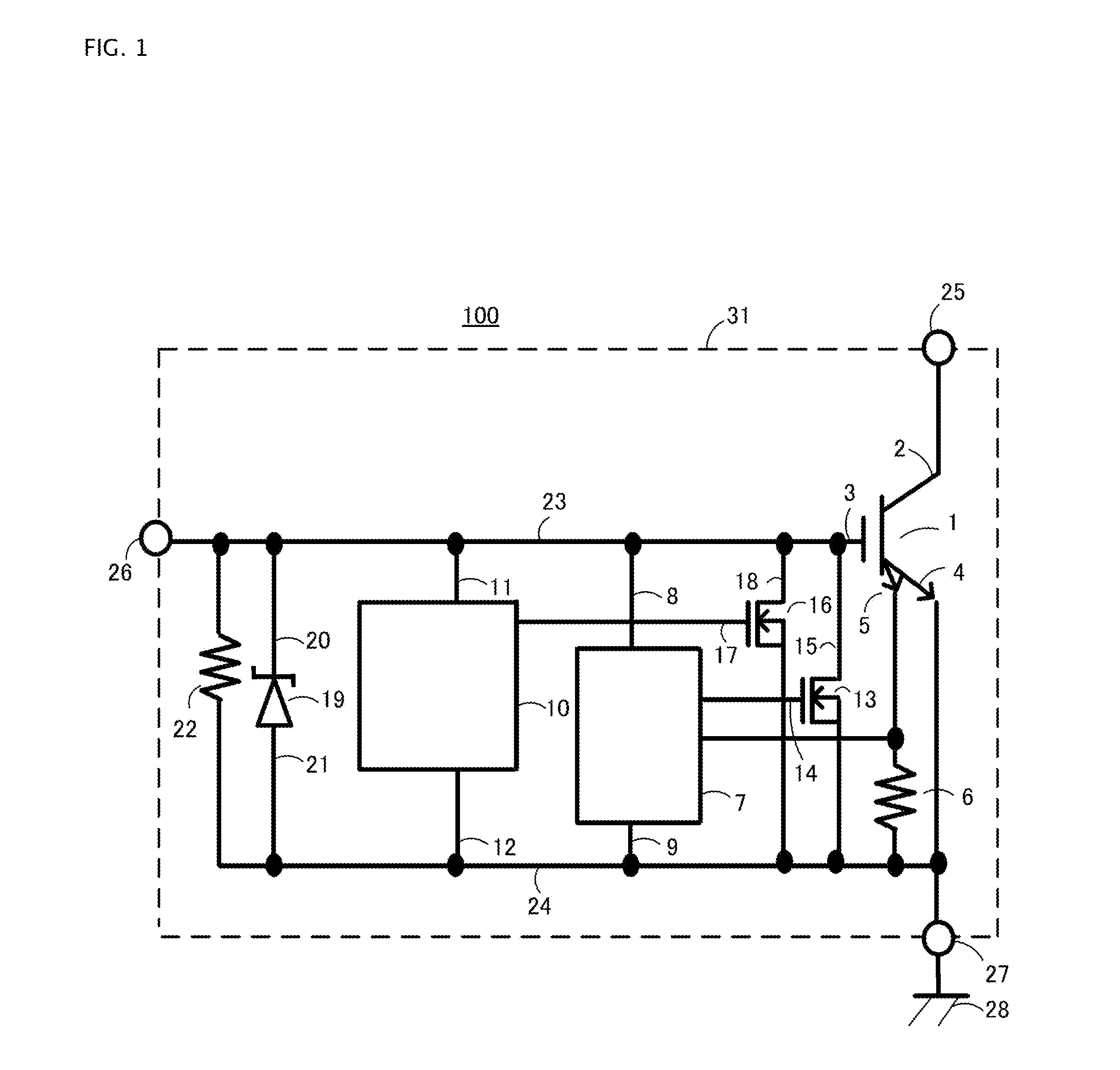 Single chip igniter and internal combustion engine ignition device