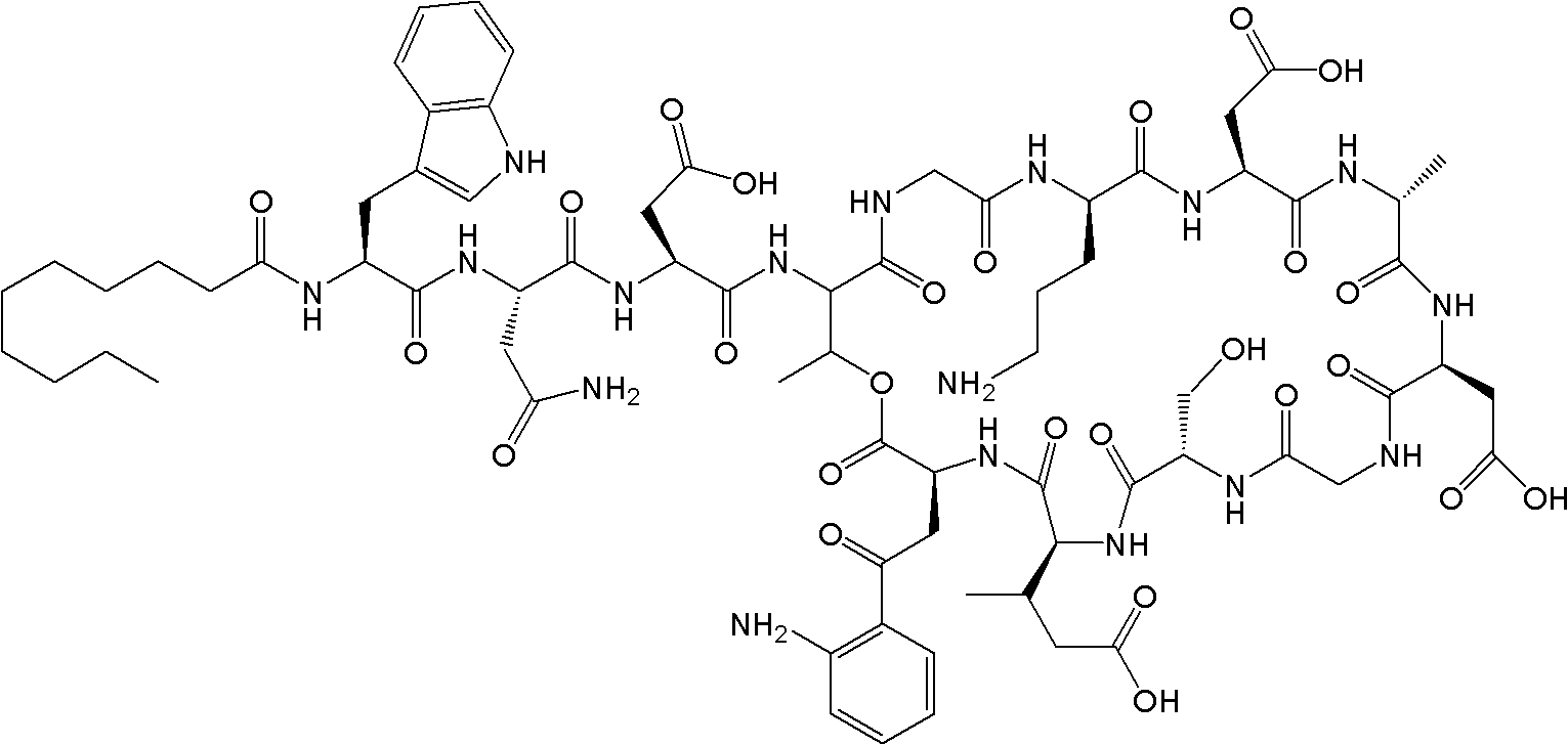 Method for extracting daptomycin from fermentation broth