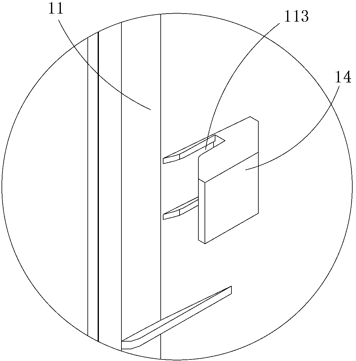 Floor type rear box structure and air conditioner