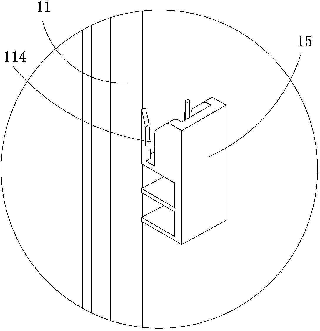 Floor type rear box structure and air conditioner