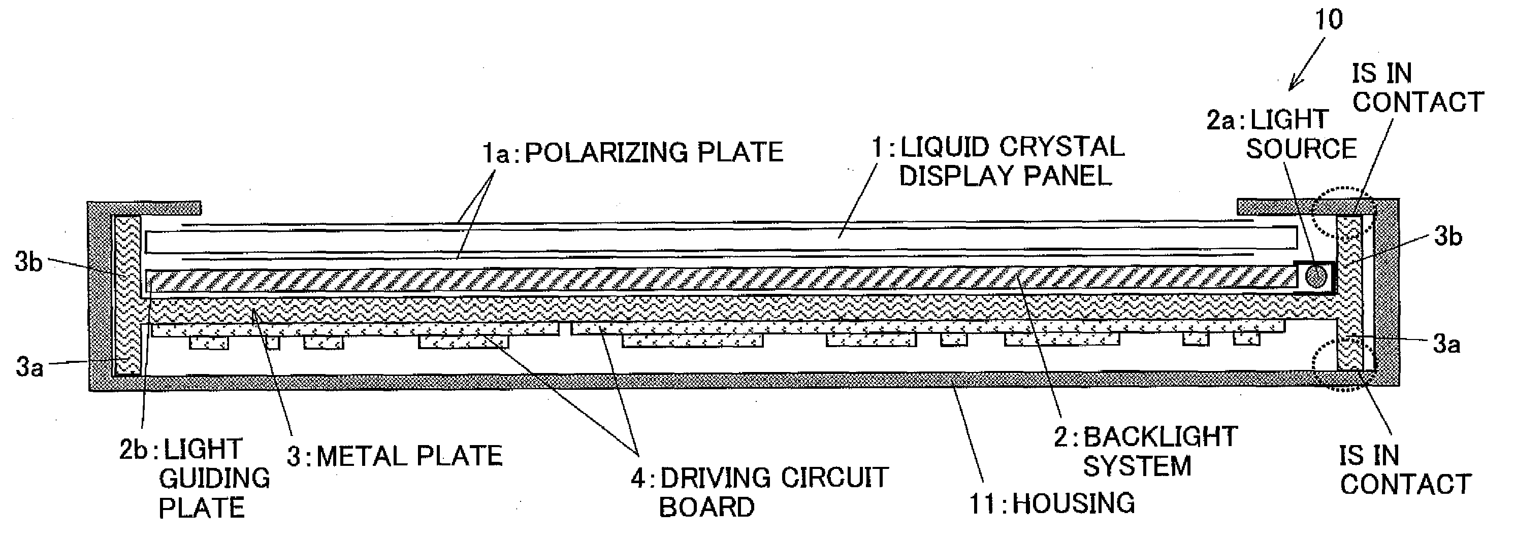 Liquid crystal display device and electronic apparatus provided with same