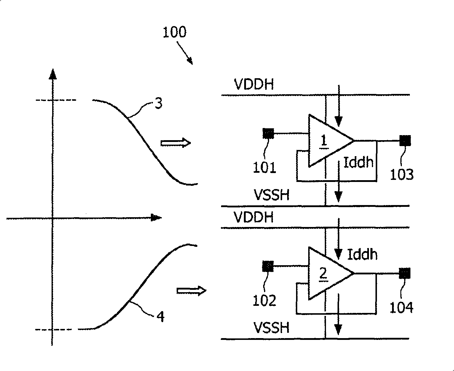 Apparatus for driving an LCD display with reduced power consumption